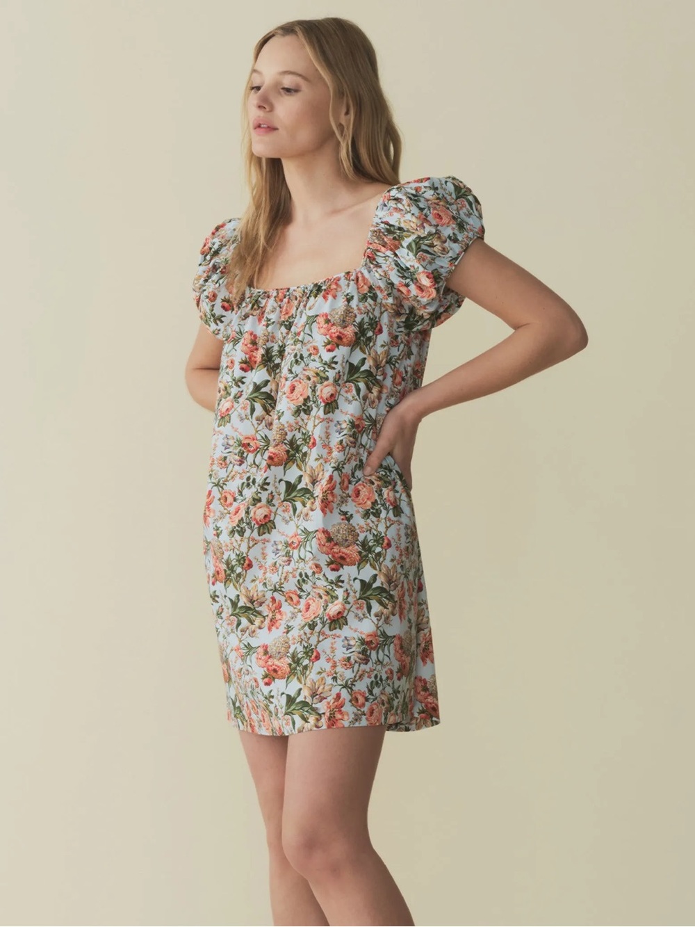 Doen Julie dress in Liberty Fabric calico garden floral print